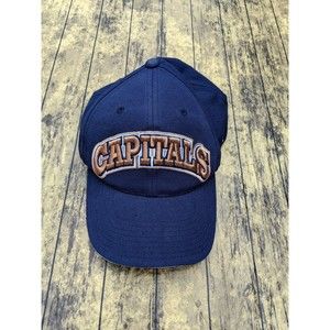 Vintage Washington Capitals NHL Hockey Blue Gold American Needle Adjustable Hat